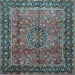 Square Persian Light Blue Traditional Rug, tr431lblu