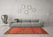 Machine Washable Persian Orange Traditional Area Rugs in a Living Room, wshtr431org