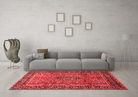 Machine Washable Persian Red Traditional Rug, wshtr431red