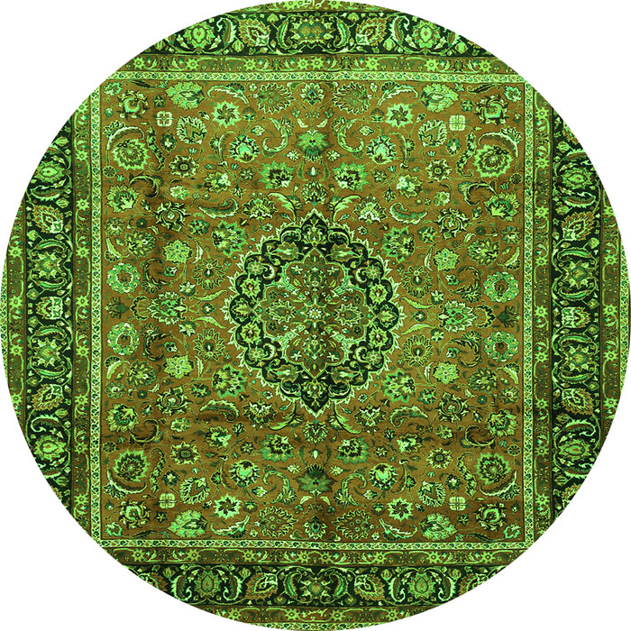 Machine Washable Persian Green Traditional Area Rugs, wshtr431grn