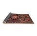 Sideview of Traditional Orange Salmon Pink Persian Rug, tr432