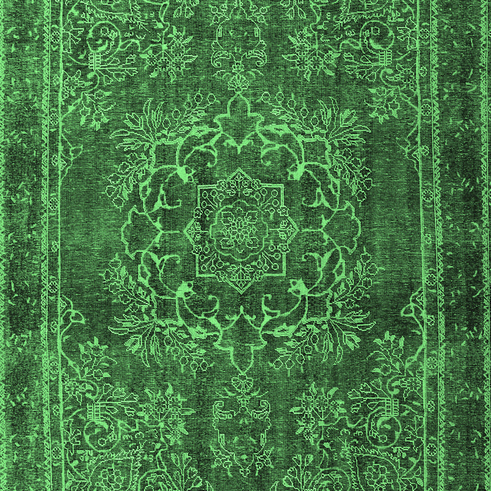 Machine Washable Persian Emerald Green Traditional Area Rugs, wshtr4320emgrn