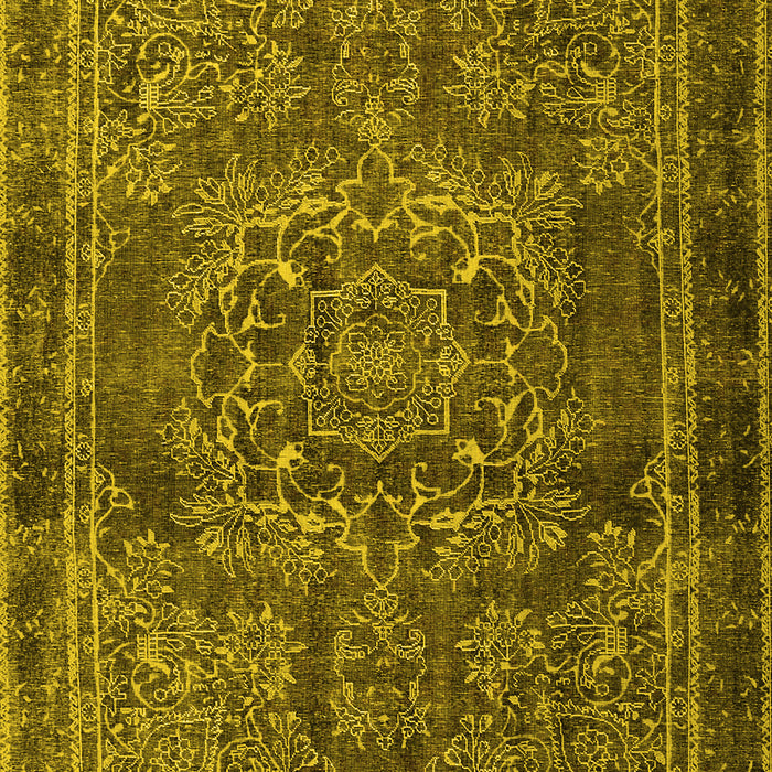 Machine Washable Persian Yellow Traditional Rug, wshtr4320yw