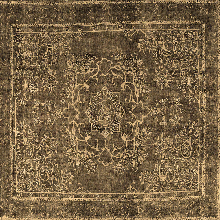 Square Persian Brown Traditional Rug, tr4320brn