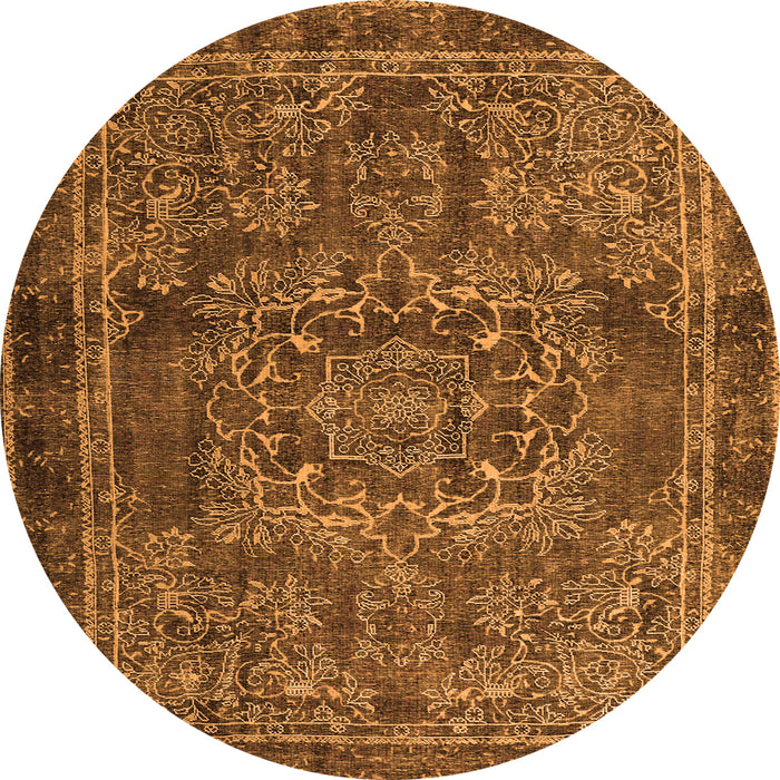 Square Persian Orange Traditional Rug, tr4320org