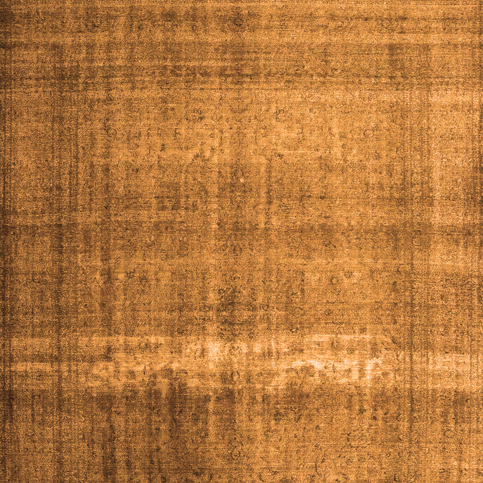 Round Machine Washable Persian Orange Traditional Area Rugs, wshtr4321org