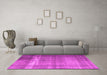 Machine Washable Persian Pink Traditional Rug in a Living Room, wshtr4321pnk