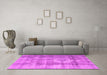 Machine Washable Persian Pink Traditional Rug in a Living Room, wshtr4322pnk