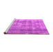 Sideview of Machine Washable Persian Pink Traditional Rug, wshtr4322pnk