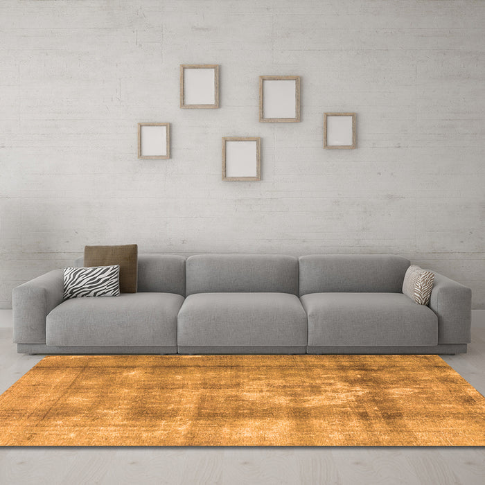 Machine Washable Persian Orange Traditional Area Rugs in a Living Room, wshtr4322org