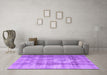 Machine Washable Persian Purple Traditional Area Rugs in a Living Room, wshtr4322pur