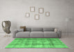 Machine Washable Persian Emerald Green Traditional Area Rugs in a Living Room,, wshtr4322emgrn