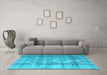 Machine Washable Persian Light Blue Traditional Rug in a Living Room, wshtr4322lblu