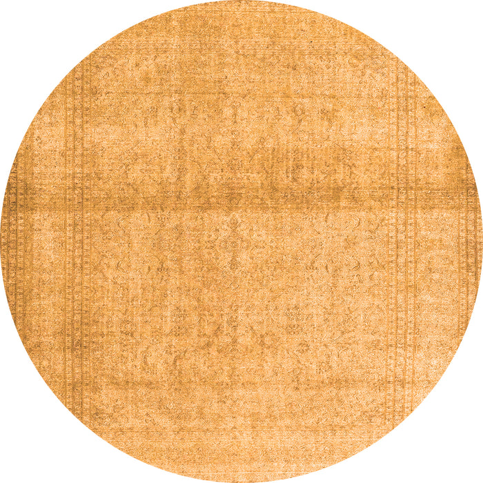 Machine Washable Persian Orange Traditional Area Rugs, wshtr4323org