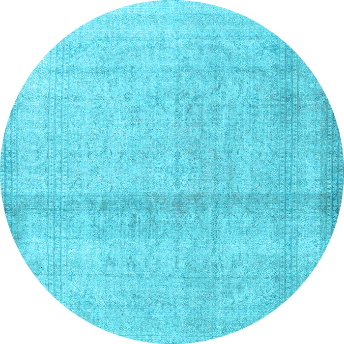 Round Persian Light Blue Traditional Rug, tr4323lblu