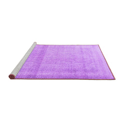 Sideview of Machine Washable Persian Purple Traditional Area Rugs, wshtr4323pur