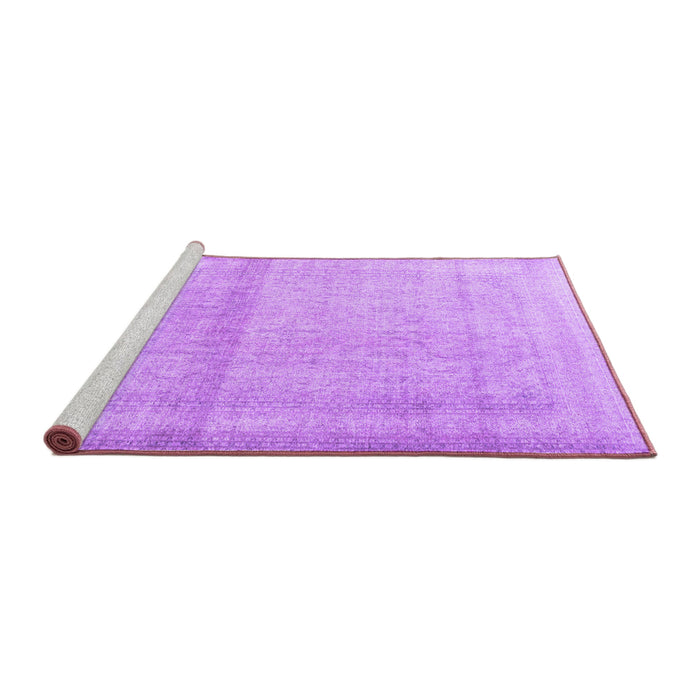 Sideview of Machine Washable Persian Purple Traditional Area Rugs, wshtr4323pur