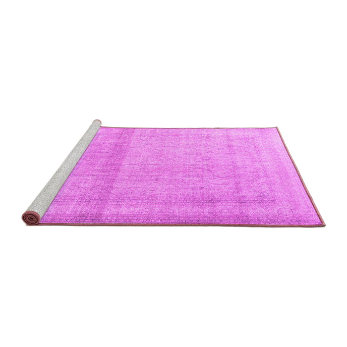 Sideview of Machine Washable Persian Pink Traditional Rug, wshtr4323pnk