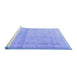 Sideview of Machine Washable Persian Blue Traditional Rug, wshtr4323blu