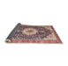 Sideview of Traditional Light French Beige Brown Medallion Rug, tr4324