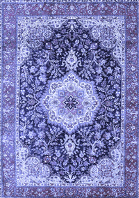 Medallion Blue Traditional Rug, tr4324blu