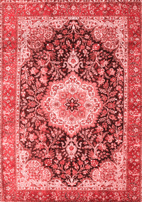 Medallion Red Traditional Rug, tr4324red