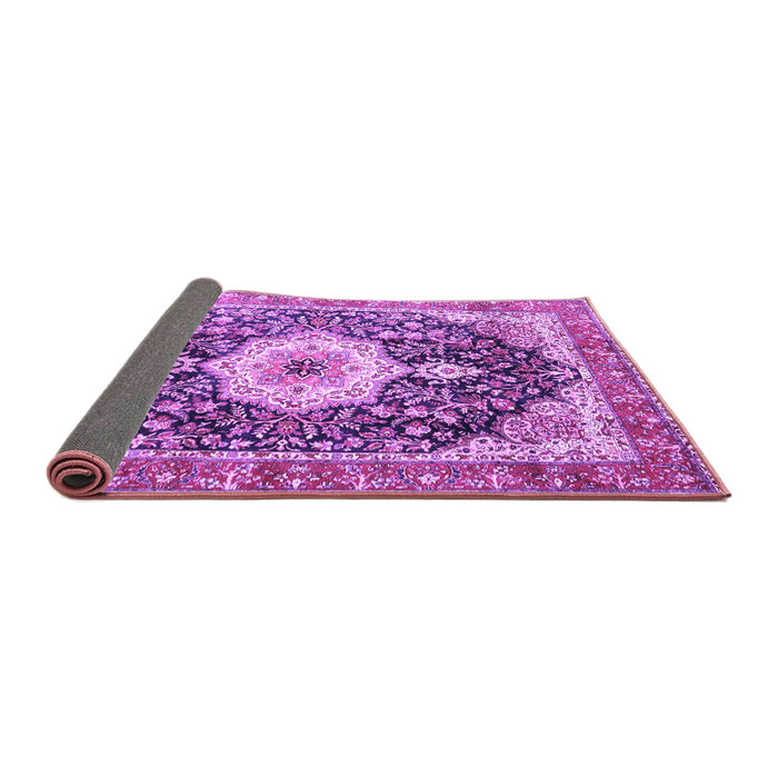 Sideview of Medallion Purple Traditional Rug, tr4324pur