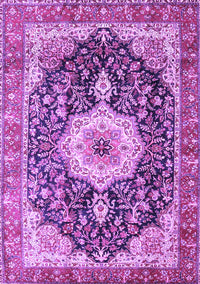 Medallion Purple Traditional Rug, tr4324pur