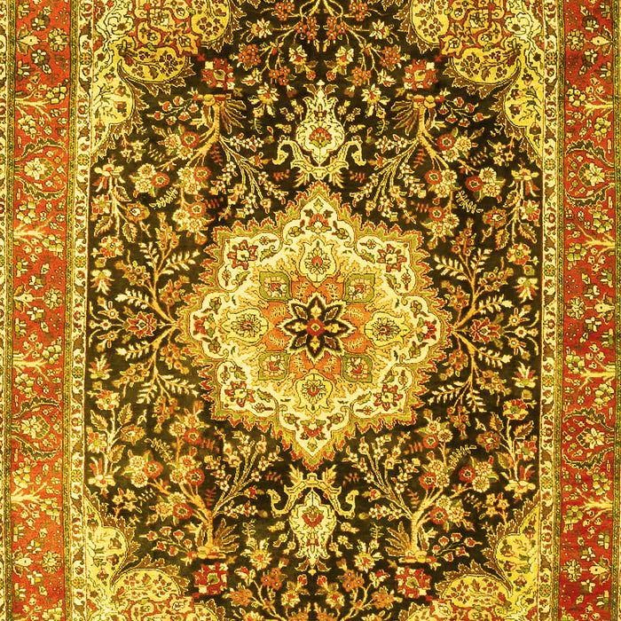 Medallion Yellow Traditional Rug, tr4324yw
