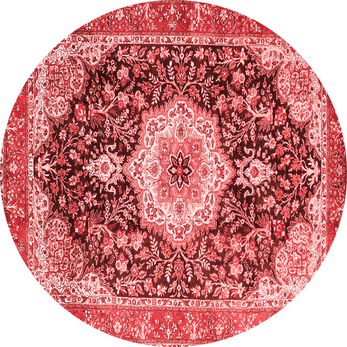 Machine Washable Medallion Red Traditional Rug, wshtr4324red