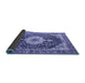 Sideview of Medallion Blue Traditional Rug, tr4324blu