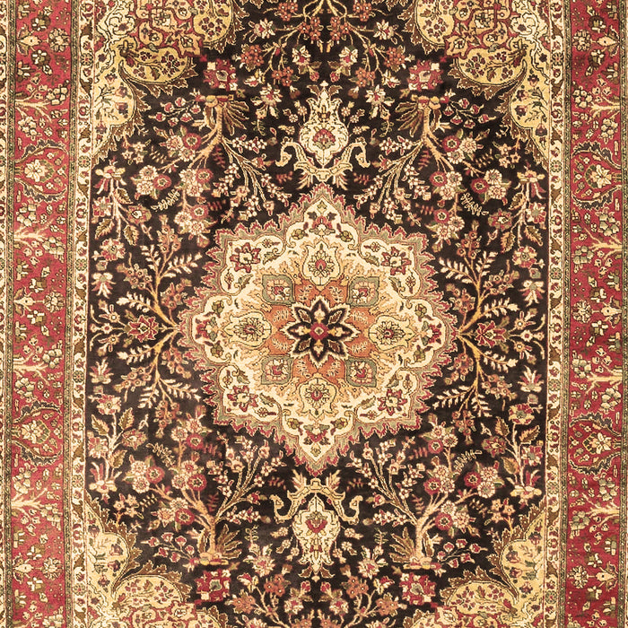 Medallion Brown Traditional Rug, tr4324brn