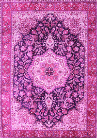 Medallion Pink Traditional Rug, tr4324pnk