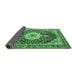 Sideview of Medallion Emerald Green Traditional Rug, tr4324emgrn