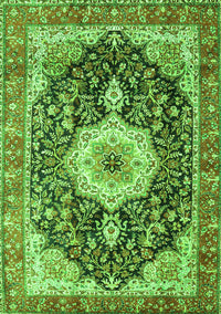 Medallion Green Traditional Rug, tr4324grn