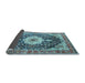 Sideview of Medallion Light Blue Traditional Rug, tr4324lblu