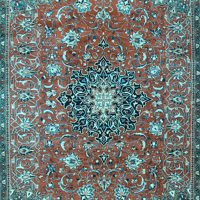 Medallion Light Blue Traditional Rug, tr4325lblu
