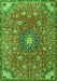 Medallion Green Traditional Rug, tr4325grn