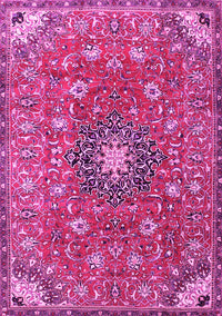 Medallion Pink Traditional Rug, tr4325pnk