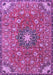 Machine Washable Medallion Purple Traditional Area Rugs, wshtr4325pur