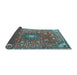 Sideview of Medallion Light Blue Traditional Rug, tr4325lblu