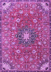 Medallion Purple Traditional Rug, tr4325pur