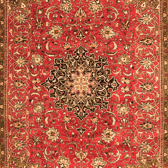 Medallion Orange Traditional Rug, tr4325org