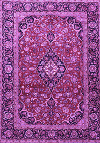 Medallion Purple Traditional Rug, tr4326pur