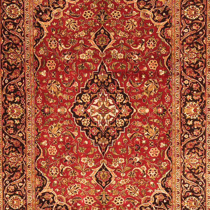 Medallion Orange Traditional Rug, tr4326org