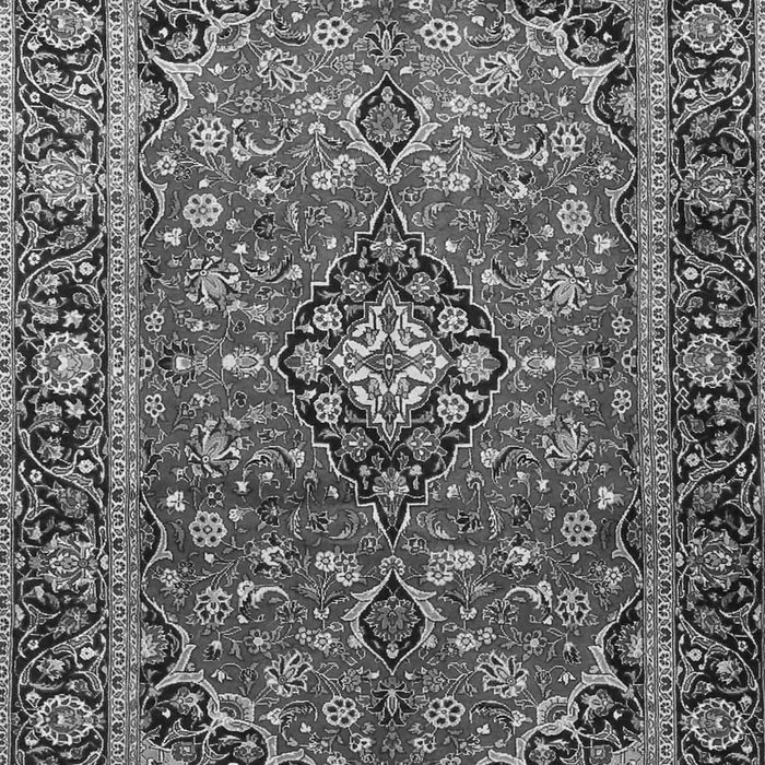 Serging Thickness of Machine Washable Medallion Gray Traditional Rug, wshtr4326gry