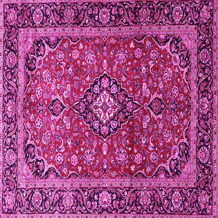 Square Medallion Pink Traditional Rug, tr4326pnk