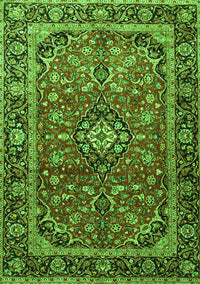 Medallion Green Traditional Rug, tr4326grn