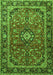 Medallion Green Traditional Rug, tr4326grn