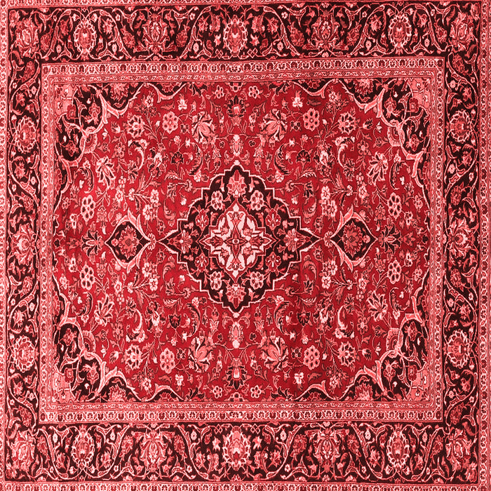 Machine Washable Medallion Red Traditional Rug, wshtr4326red